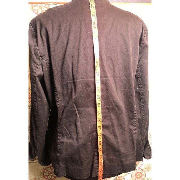 Women's XL David Brooks Lightweight Brown 2-way Zip Jacket w/Embroidery - Picture 6 of 8